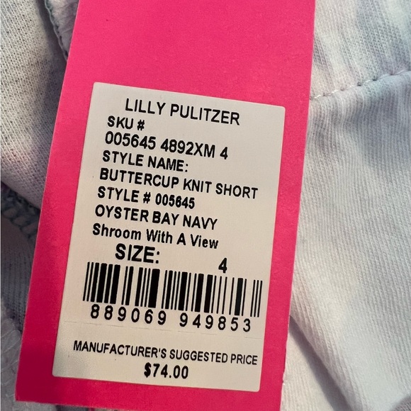 New Lilly Pulitzer NWT Buttercup 5” Knit Shorts Shroom With A View $74 Size 4 - Picture 12 of 13